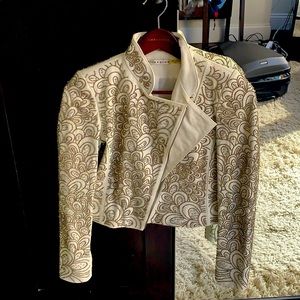 Alice + Olivia Jace Embellished Leather Jacket
